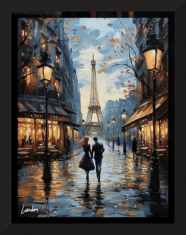 Evening Elegance in Paris 4 Picture Frame print