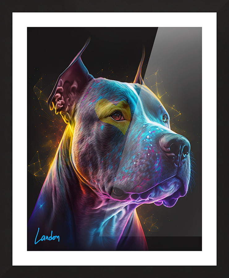 Hyper realistic Bulldog Picture Frame print