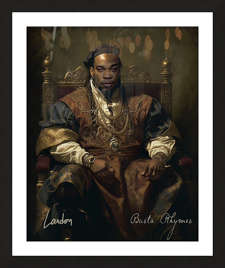 Renaissance Busta Rhymes Picture Frame print