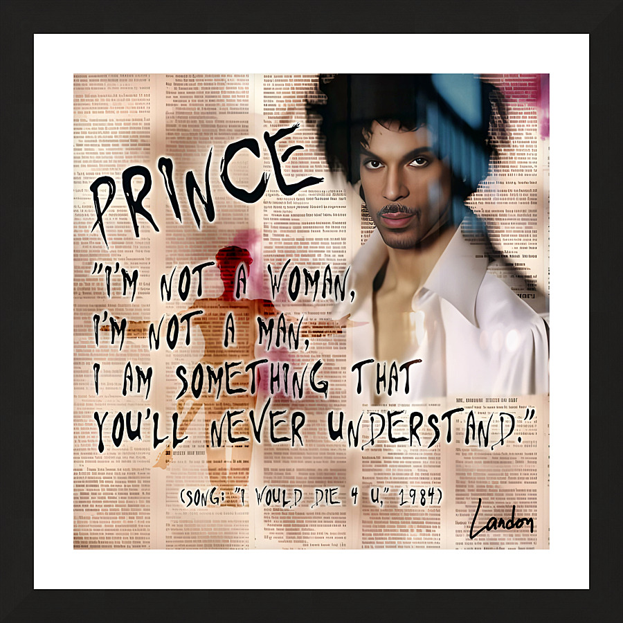 Prince-I Would Die For U Picture Frame print