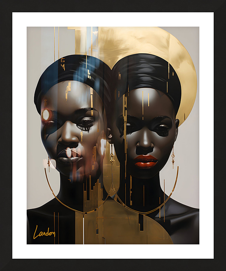 Golden Goddesses 5 Picture Frame print