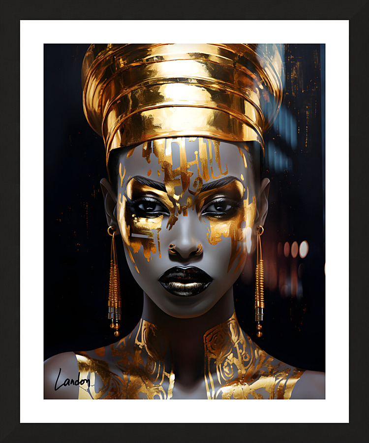 Golden Goddesses 9 Picture Frame print