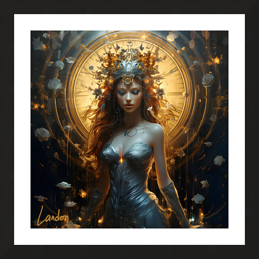 Golden Timepieces 1 Picture Frame print