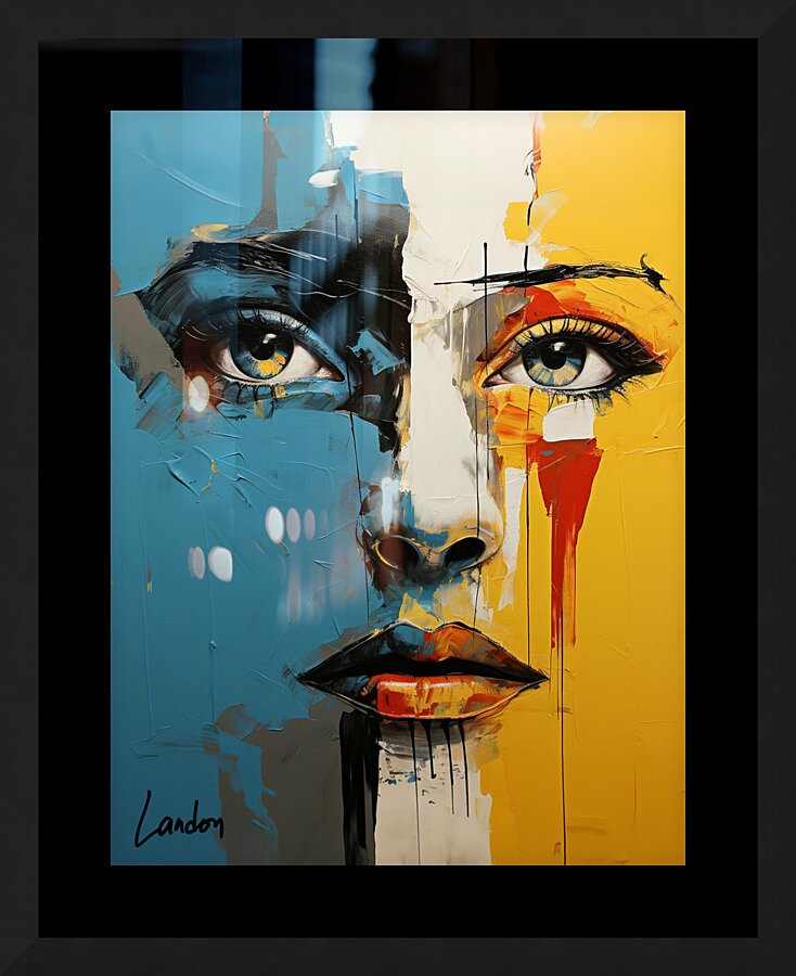 Abstract Face Picture Frame print
