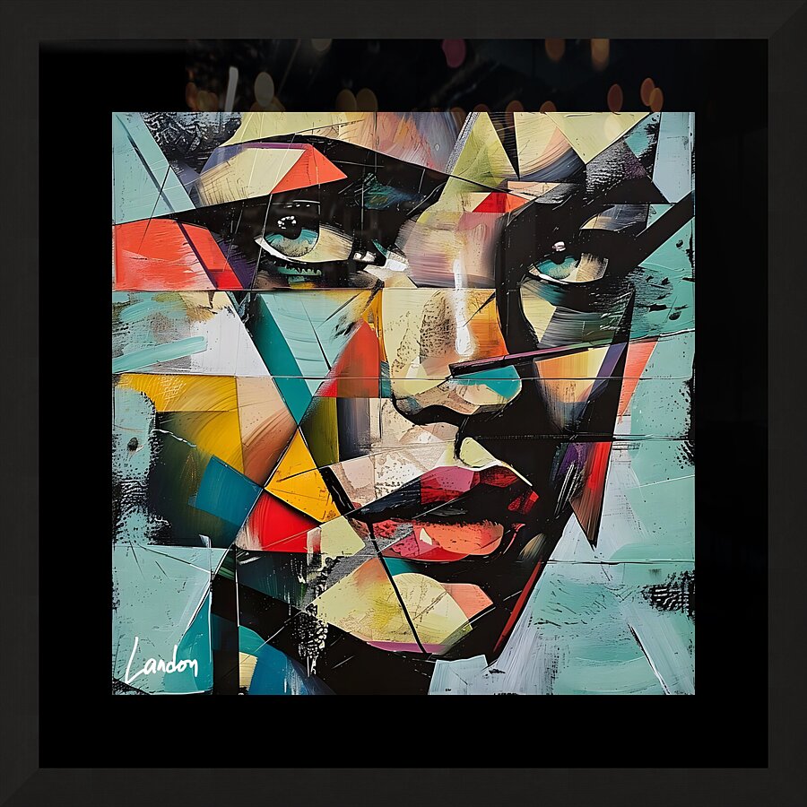 Fragmented Face 2 Picture Frame print