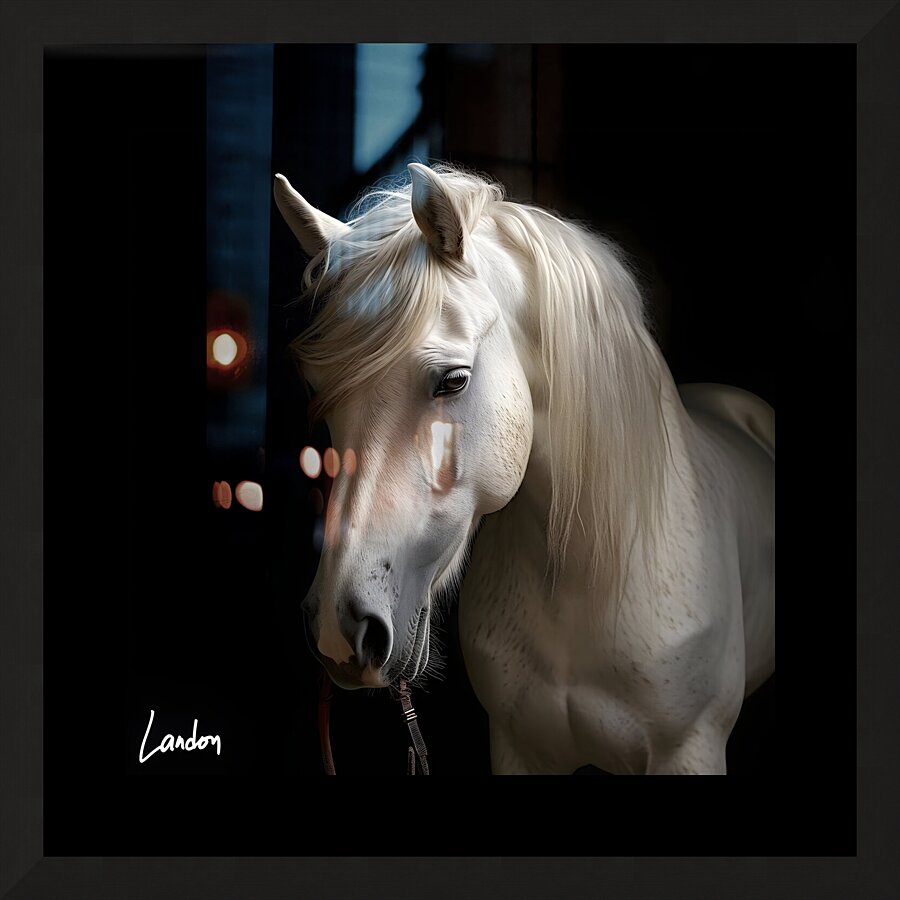 The White Horse 1 Picture Frame print