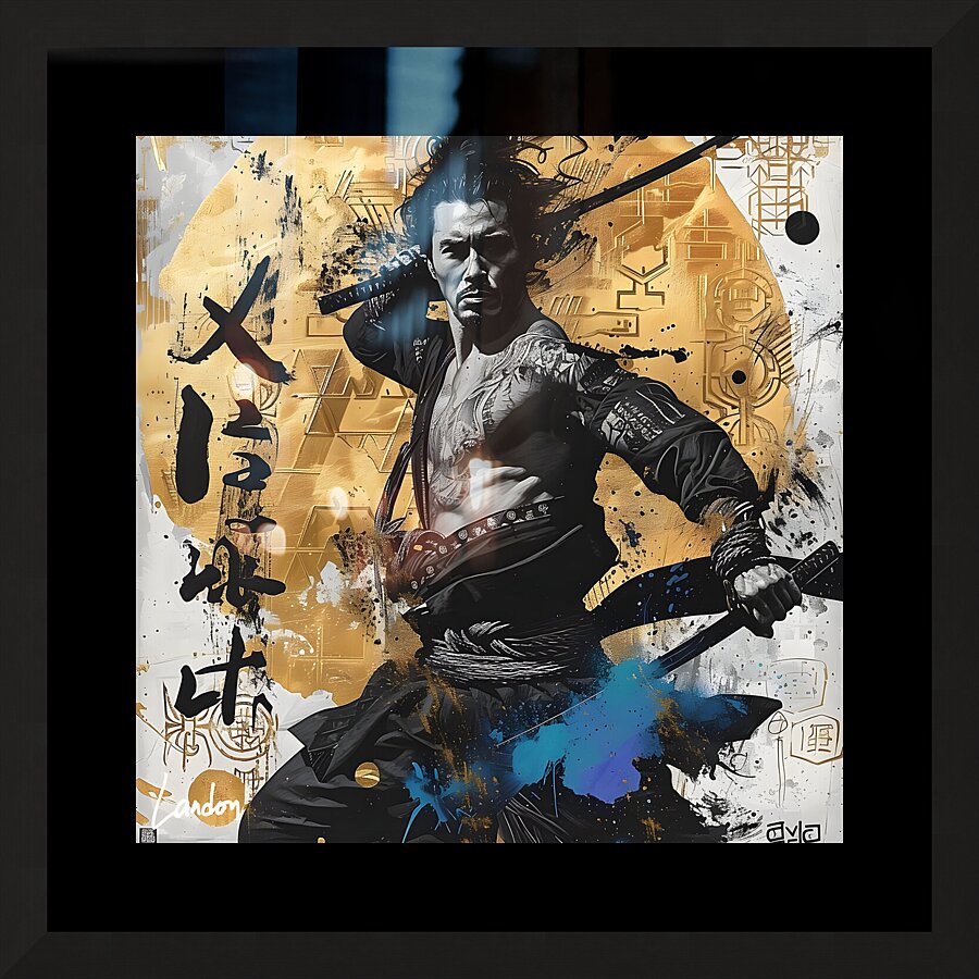 Op Art Soldier 3 Picture Frame print