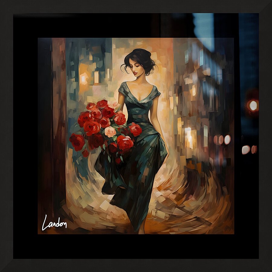 Her Flowers 5 Picture Frame print