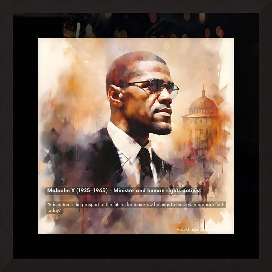 Malcolm X Picture Frame print