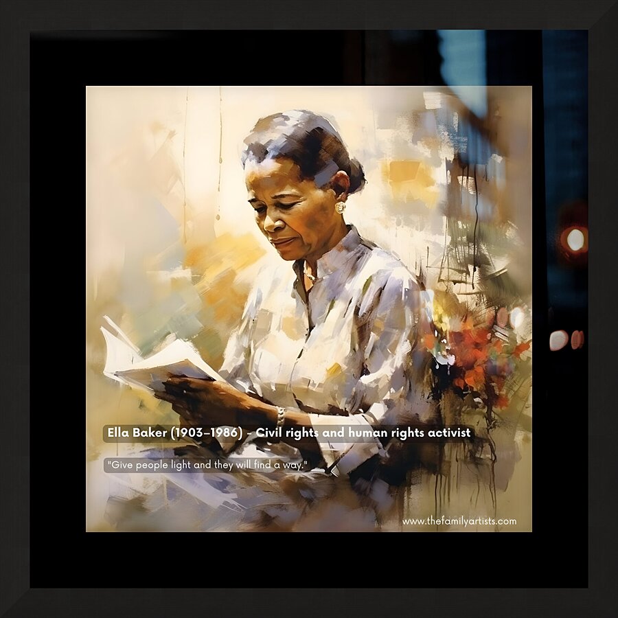 Ella Baker Picture Frame print