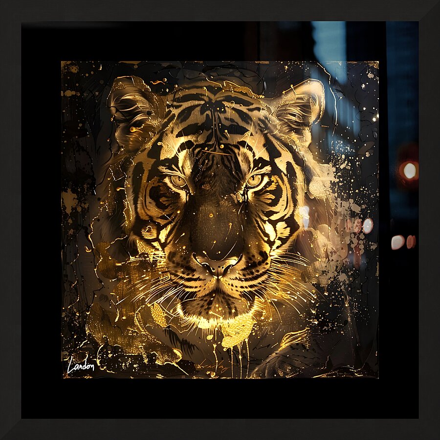 Tiger  Golden Glow 1 Picture Frame print