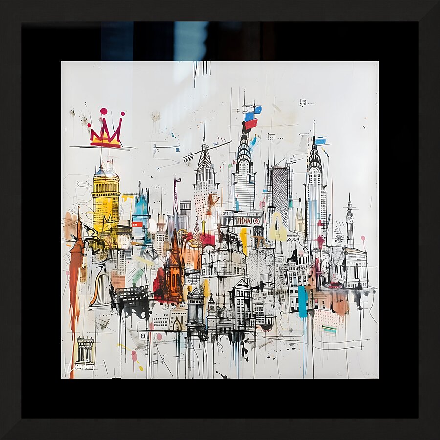Basquiat City 13 Picture Frame print