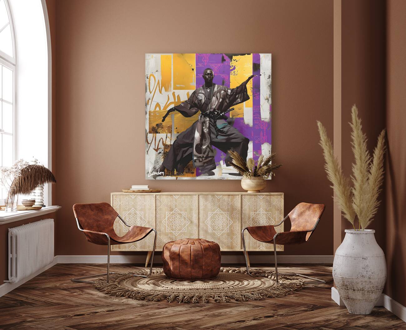 Op Art Samurai 10 Reproduction