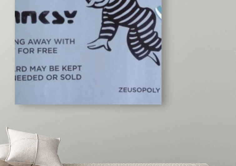 Banksy chancer cardblueshoe by Betojimenez