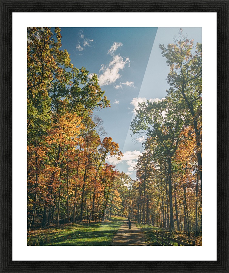 Walking through Autumn Picture Frame print