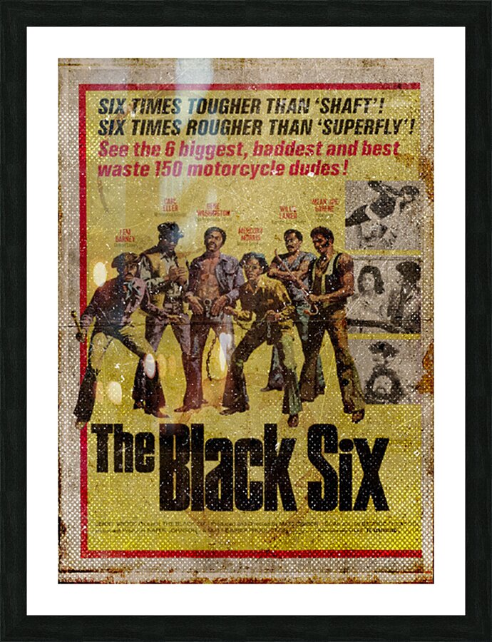 The Black Six Picture Frame print