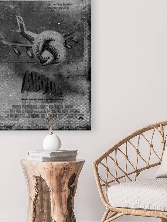 Airplane   Movie Black  White Poster by Vintage Movie Posters