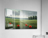  Dramatic Landscape with Dark Trees and Stormy Sky Acrylic Print