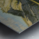 Captivating Reflection: A Serene Mountain Lake Landscape Metal print