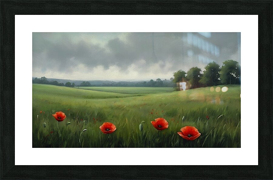  Dramatic Landscape with Dark Trees and Stormy Sky Picture Frame print