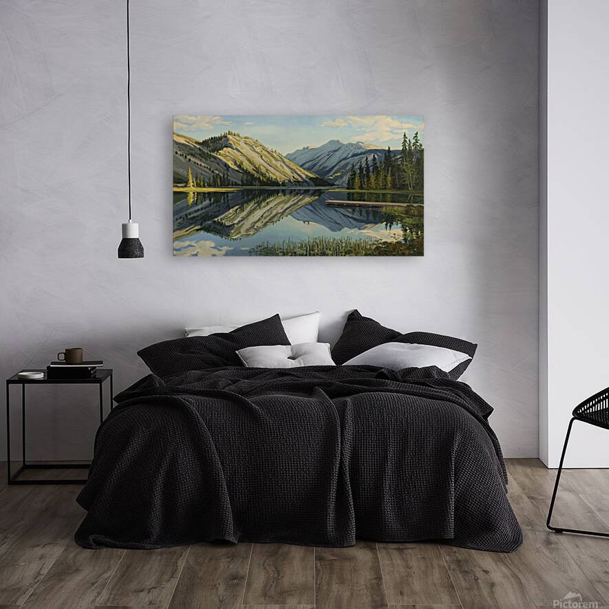 Captivating Reflection: A Serene Mountain Lake Landscape Reproduction