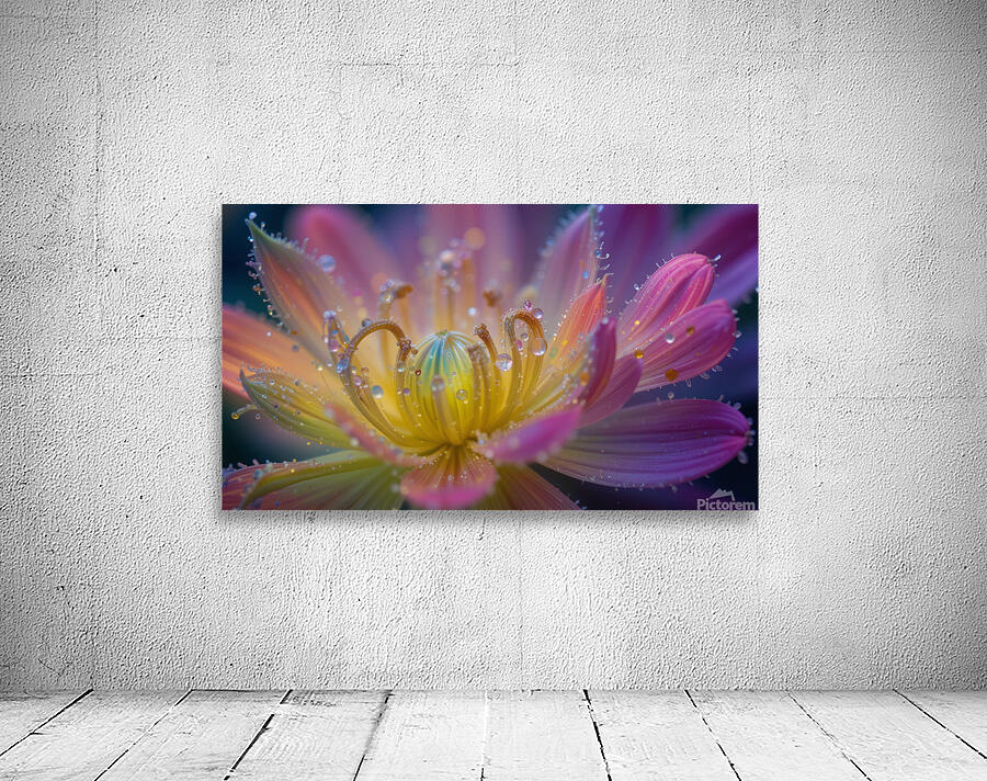 Ephemeral Dew: A Moment of Floral Beauty Wall Preview