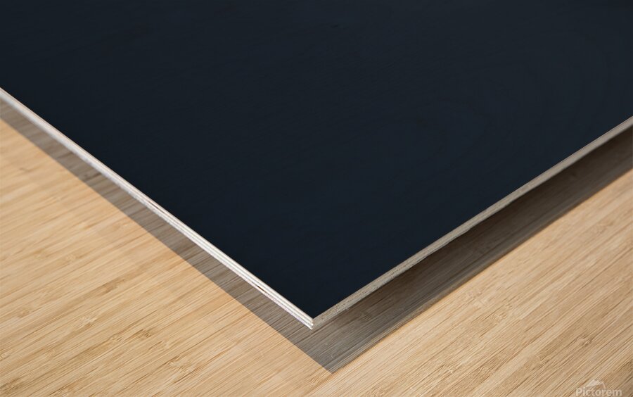 Blue Crescent Moon Wood print