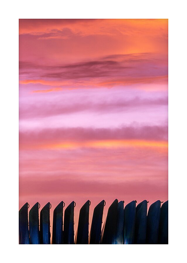 Kayak Sunset Symphony Picture Frame print