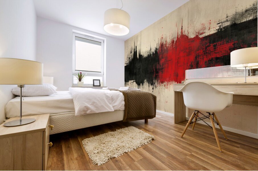 The room was humming harder Mural print