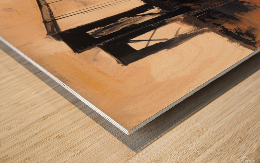 End of Line Wood print