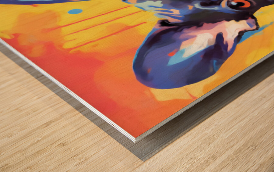 Un Bulldog Wood print