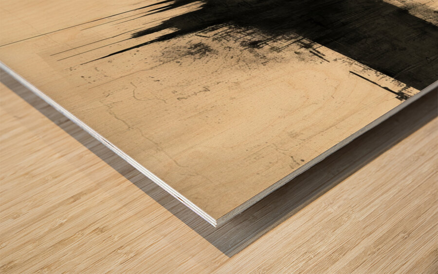 The room was humming harder Wood print