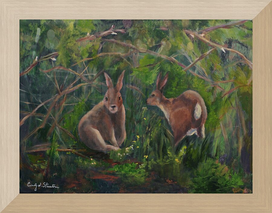 Bunnies in the Briar  Picture Frame Printing