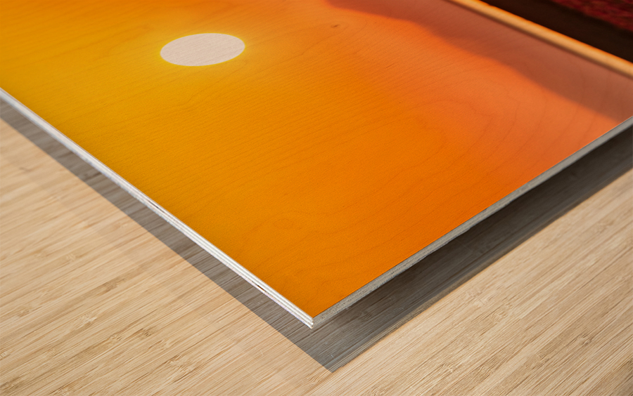 sunset Wood print