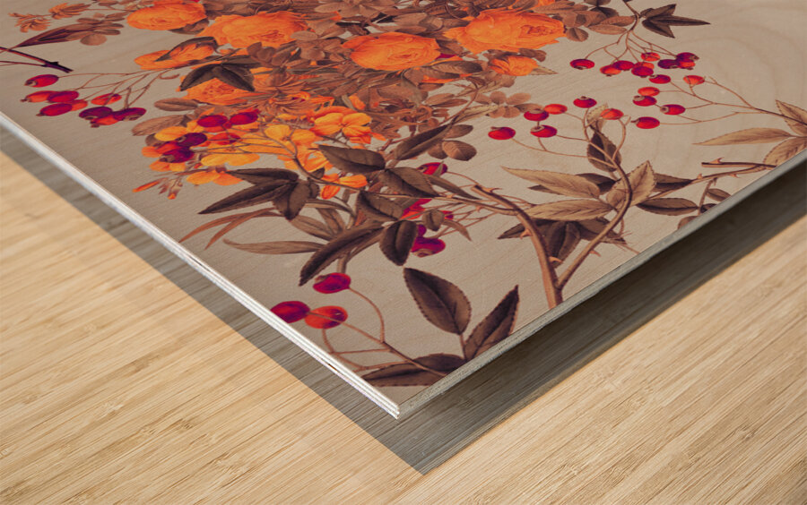 Bright Bloom Wood print