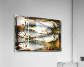 A rectangular baking tray filled with fresh fish Impression acrylique
