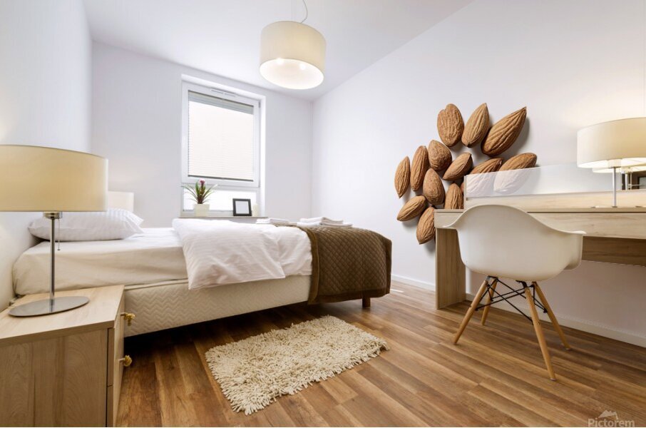 almonds on white background 3 Mural print
