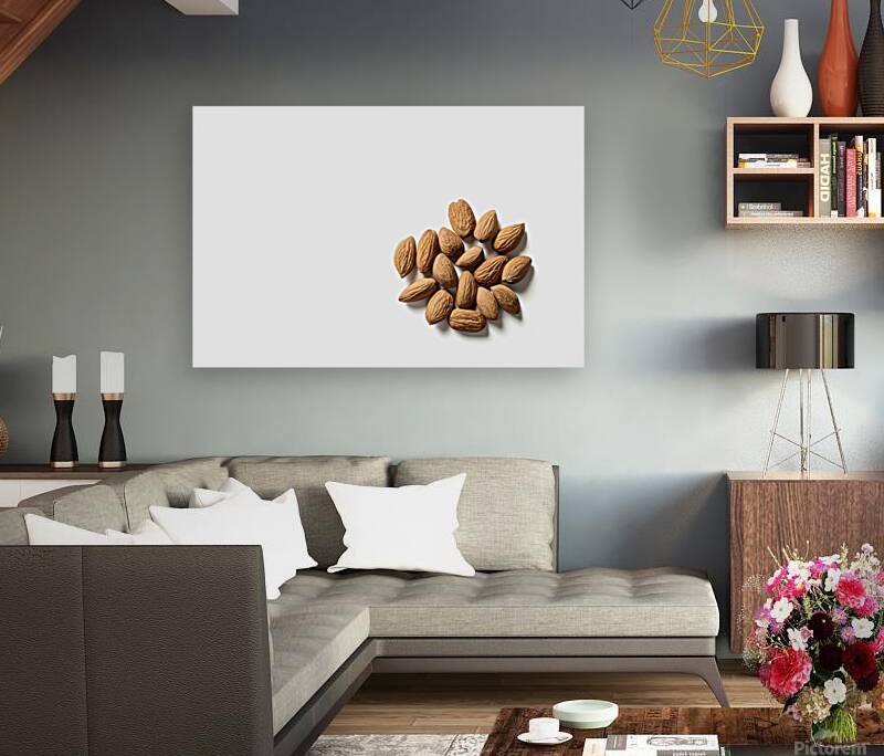 almonds on white background 3 Reproduction