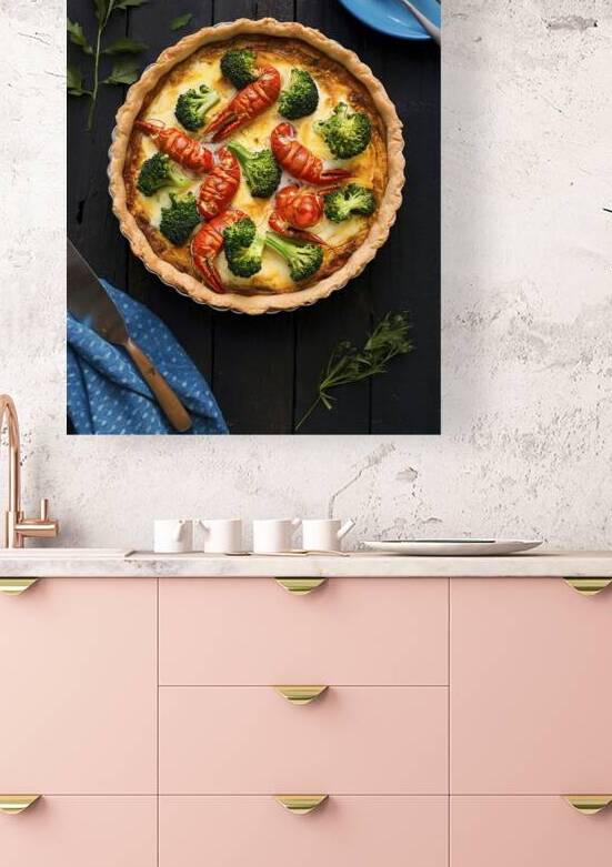 Home made french tart quiche with crayfish and br by Romeu Hurmuzache