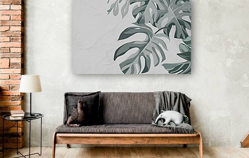 Tropical leaves natural shadow overlay on white t by Romeu Hurmuzache