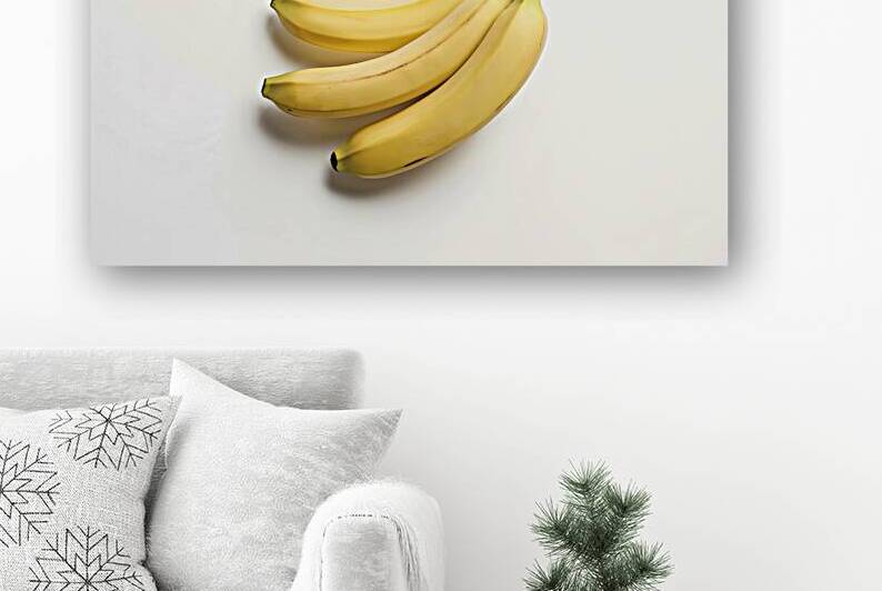 fresh bananas on white background 1 by Romeu Hurmuzache