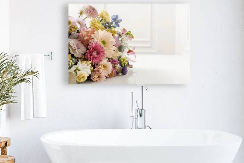 bouquet flowers on white background 1 by Romeu Hurmuzache