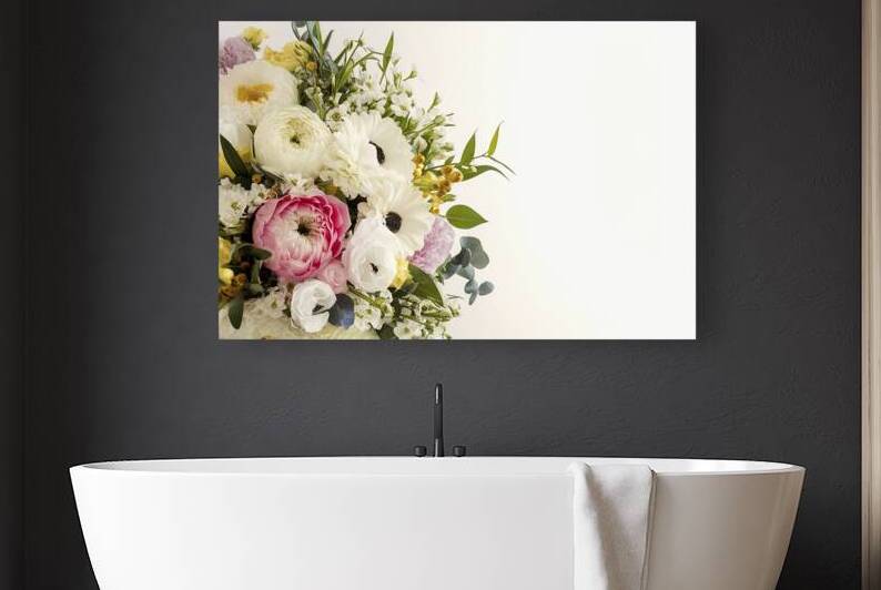 bouquet flowers on white background 2 by Romeu Hurmuzache
