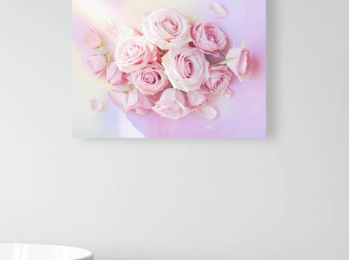 Bouquet pink rose flowers in soft color backgroun by Romeu Hurmuzache