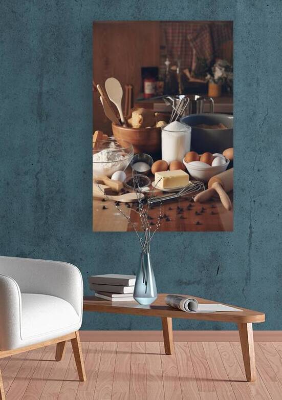 Baking ingredients and kitchen utensil for cookin by Romeu Hurmuzache