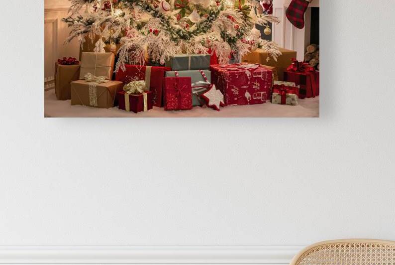 Beautiful decorated christmas tree with wrapped g by Romeu Hurmuzache