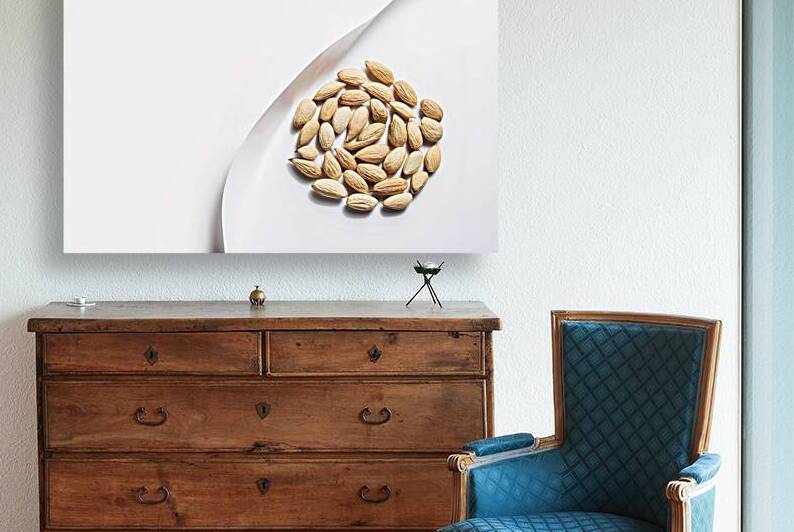 almonds on white background 2 by Romeu Hurmuzache