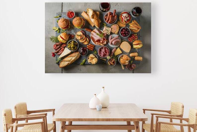 Appetizers table with differents antipasti cheese by Romeu Hurmuzache