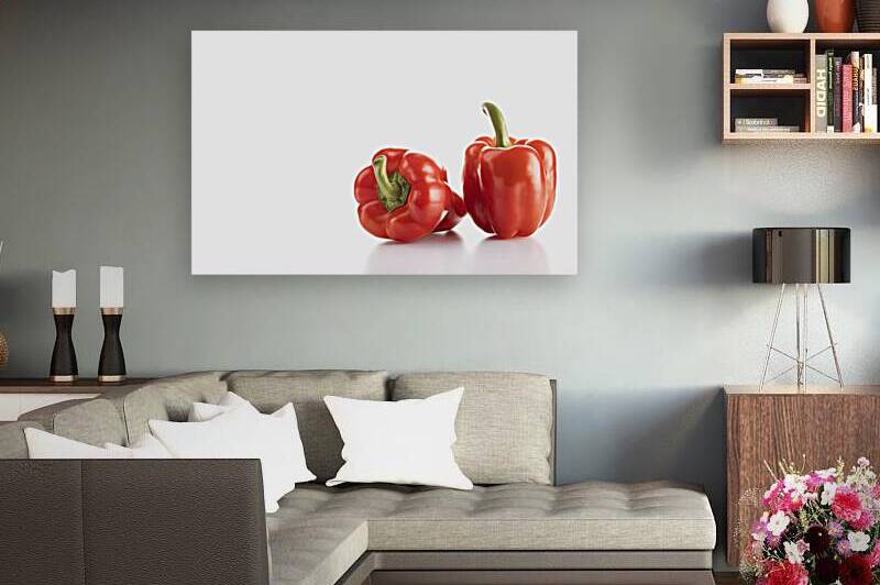 Bell pepper on white background 2 by Romeu Hurmuzache