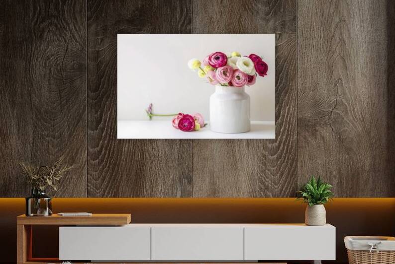 Bouquet of pink and white ranunculus flowers 2.jp by Romeu Hurmuzache